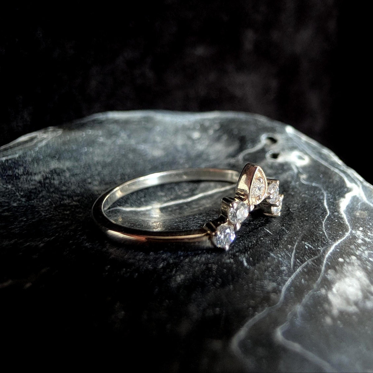 White topaz stacking enhancer ring | 925 Sterling Silver