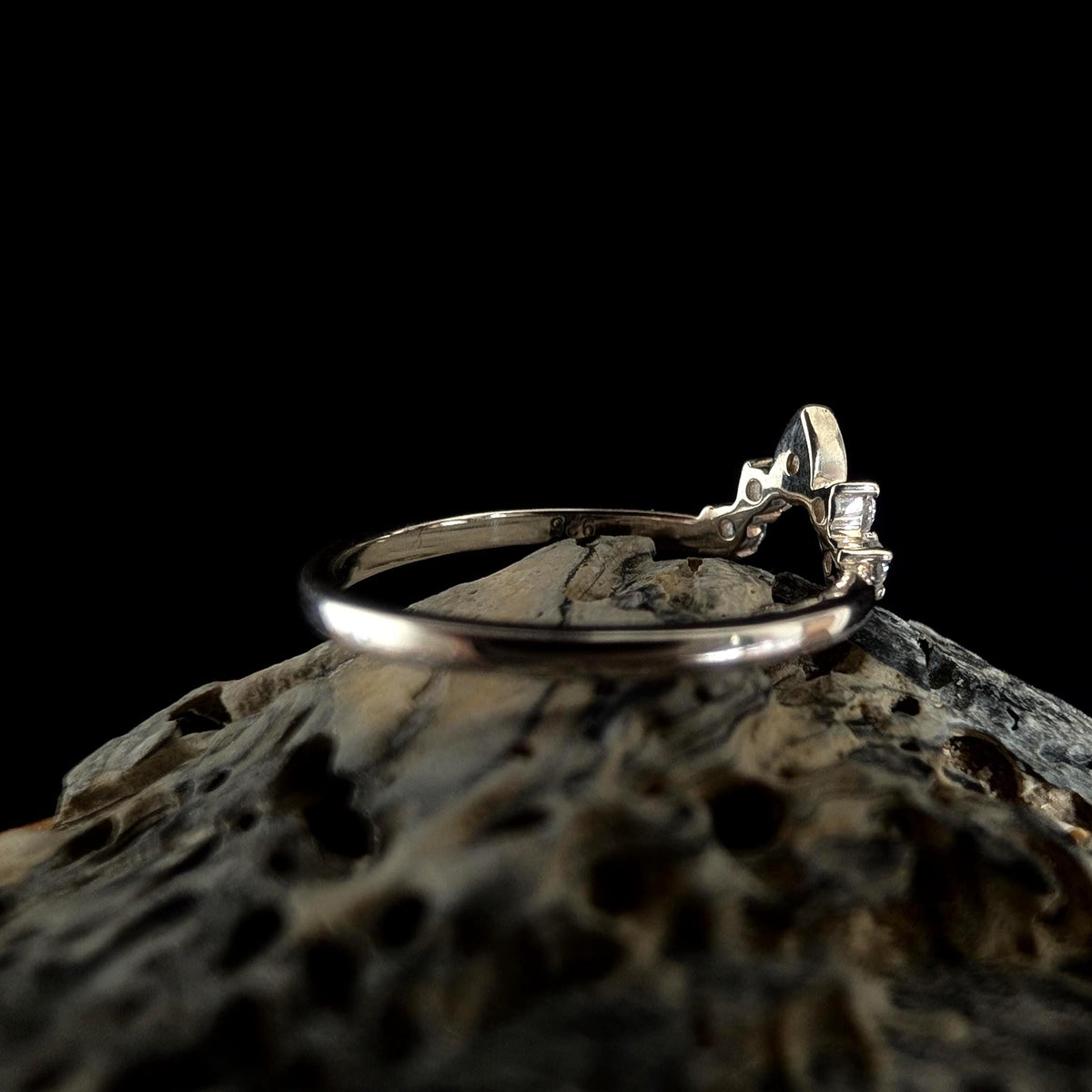 White topaz stacking enhancer ring | 925 Sterling Silver