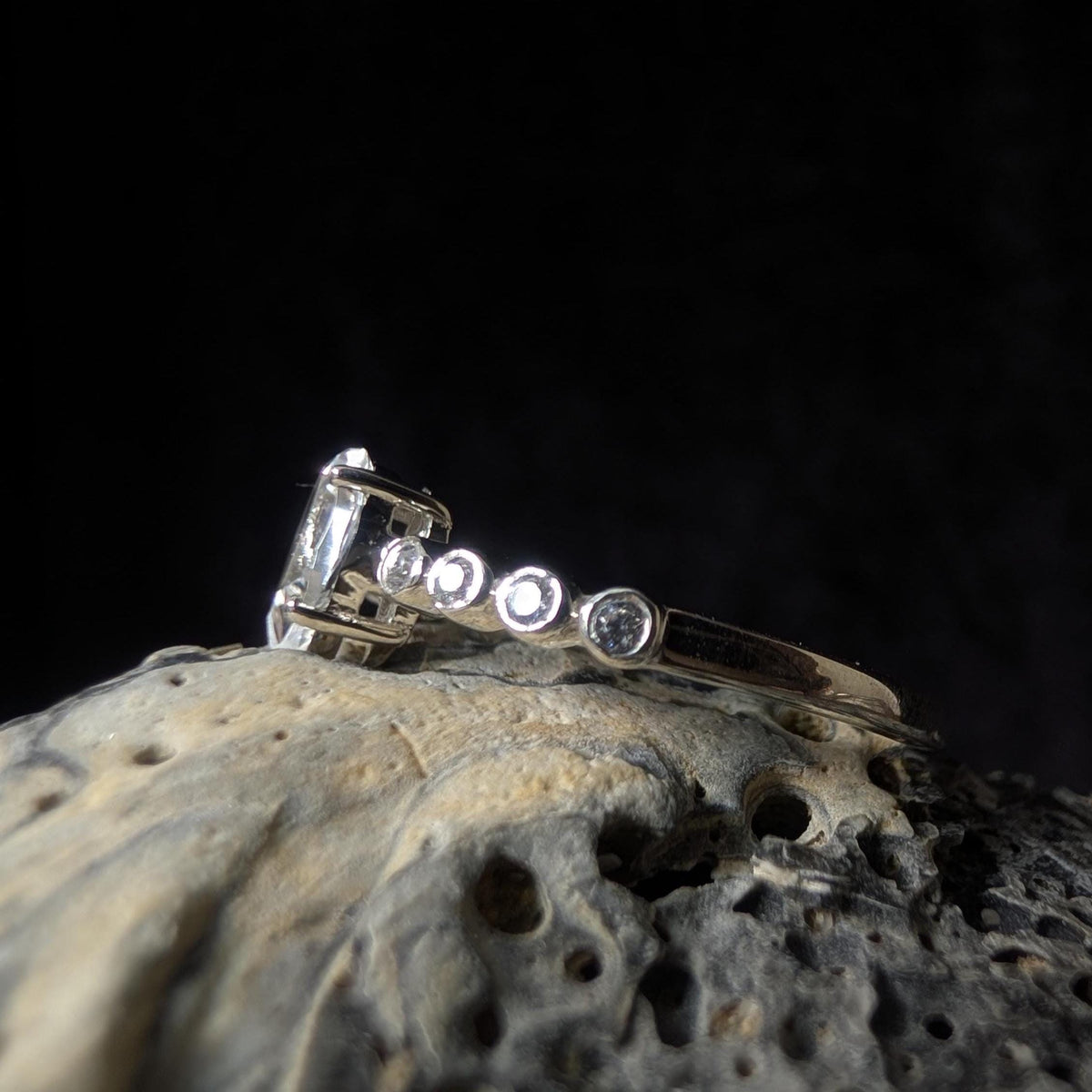 Statement white topaz ring | 925 Sterling Silver