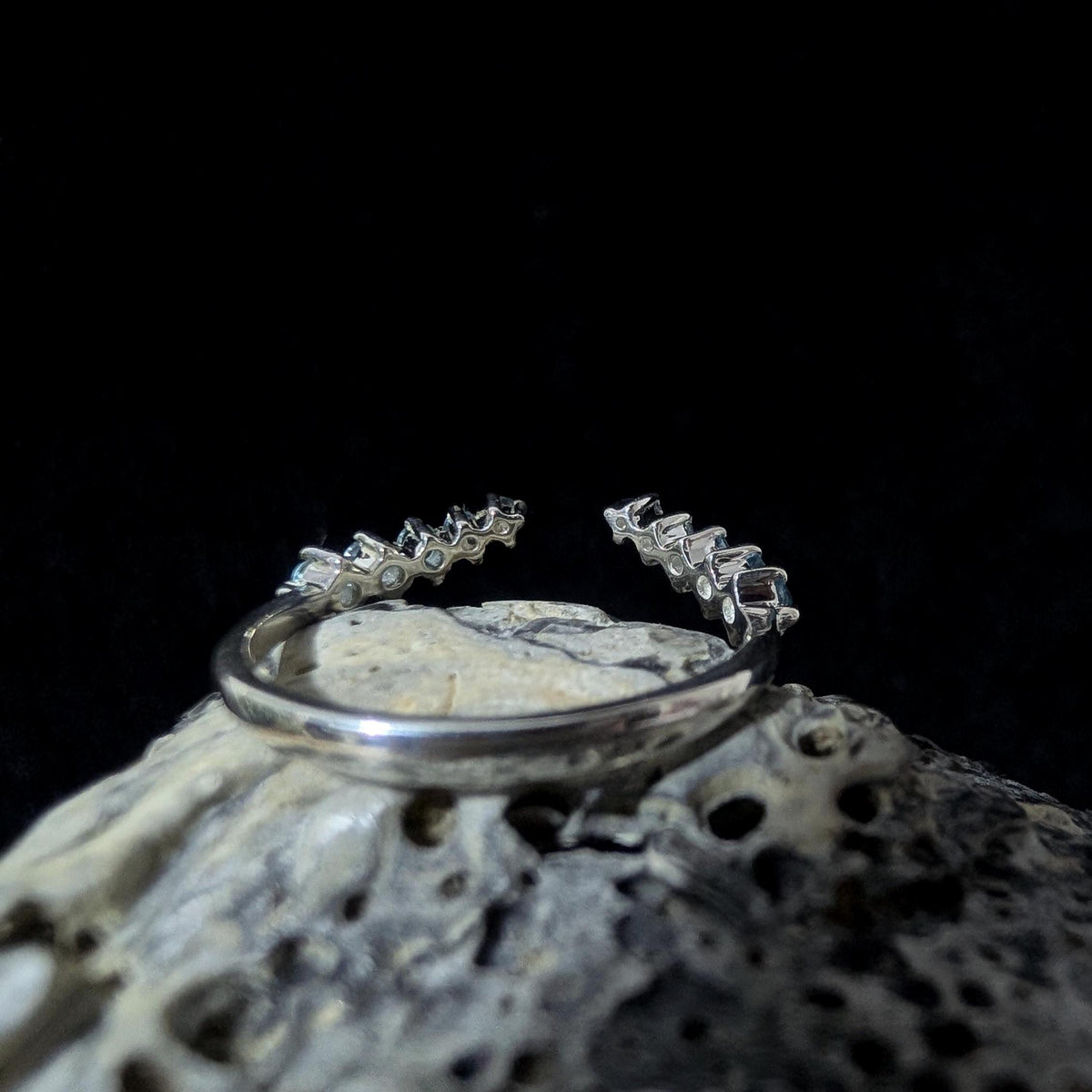 Blue Topaz Enhancer Ring | 925 sterling silver