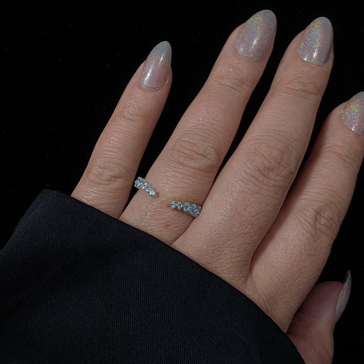 Blue Topaz Enhancer Ring | 925 sterling silver