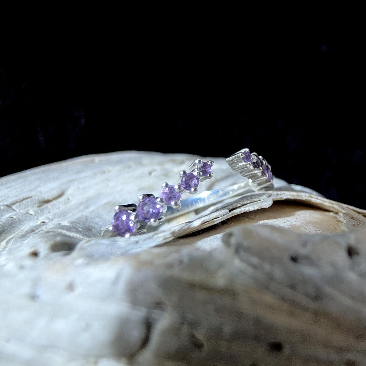 Amethyst stacking ring | 925 Sterling Silver