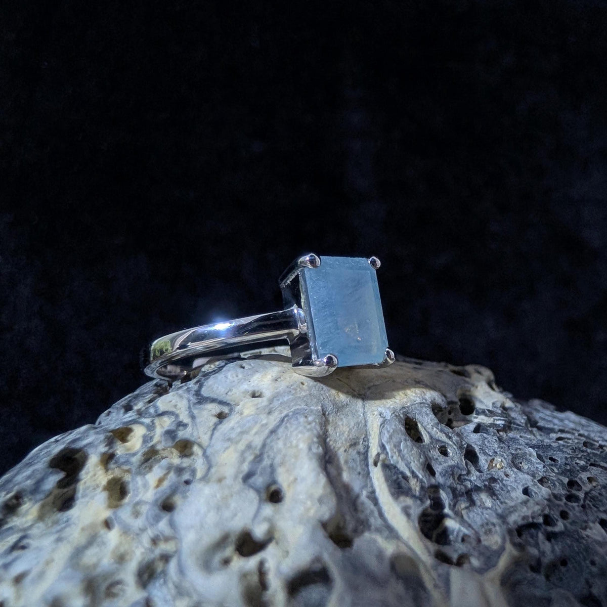 Elegant aquamarine ring | 925 Sterling Silver