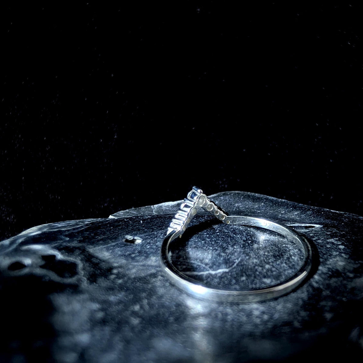 White topaz stacking enhancer ring | 925 Sterling Silver