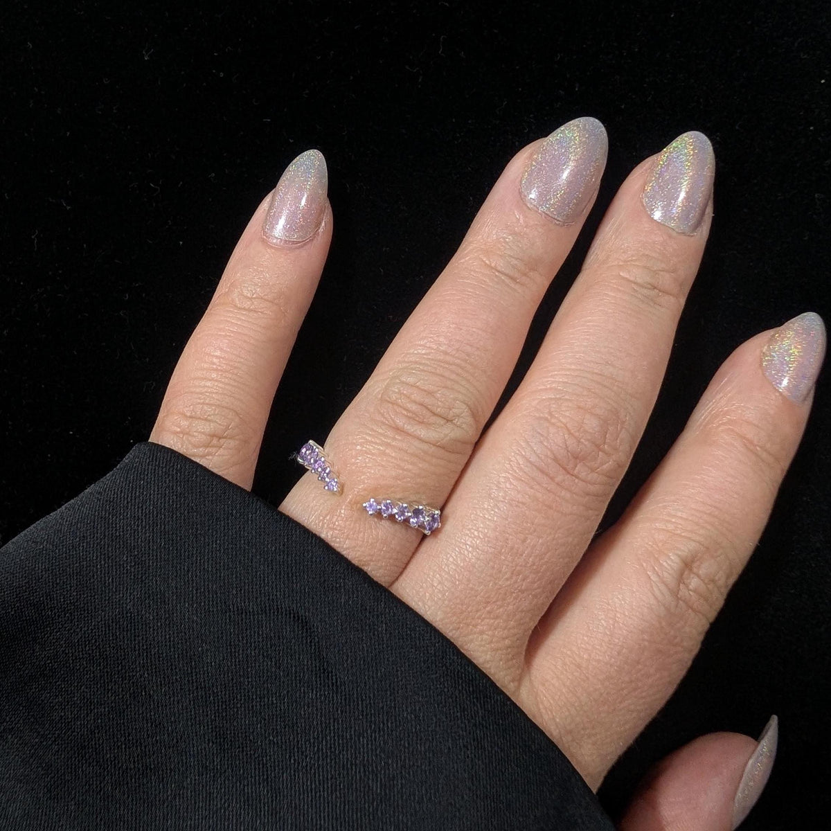 Amethyst stacking ring | 925 Sterling Silver