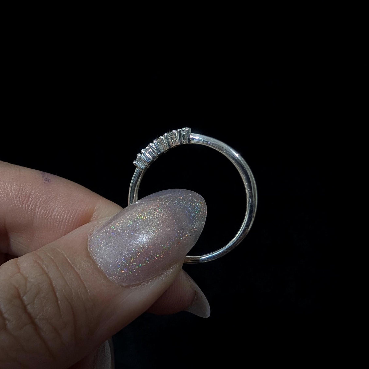 White topaz minimalist everyday ring | 925 Sterling Silver