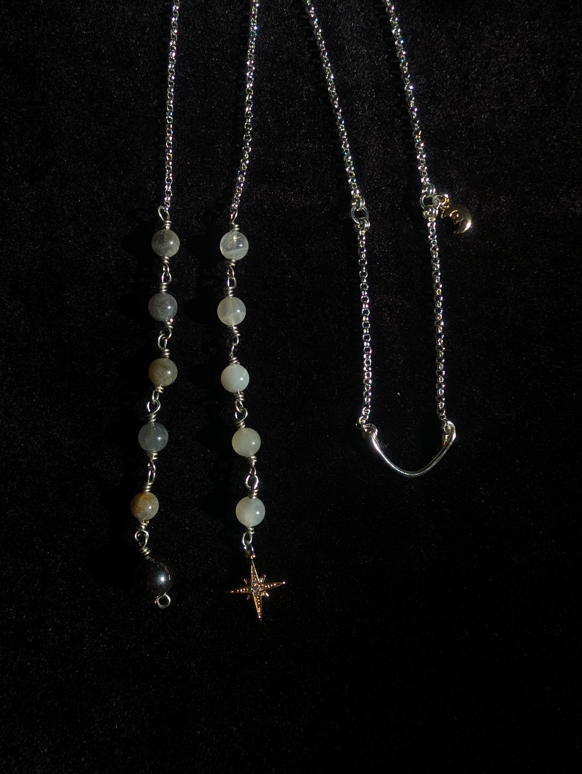 Asymmetrical celestial face chain