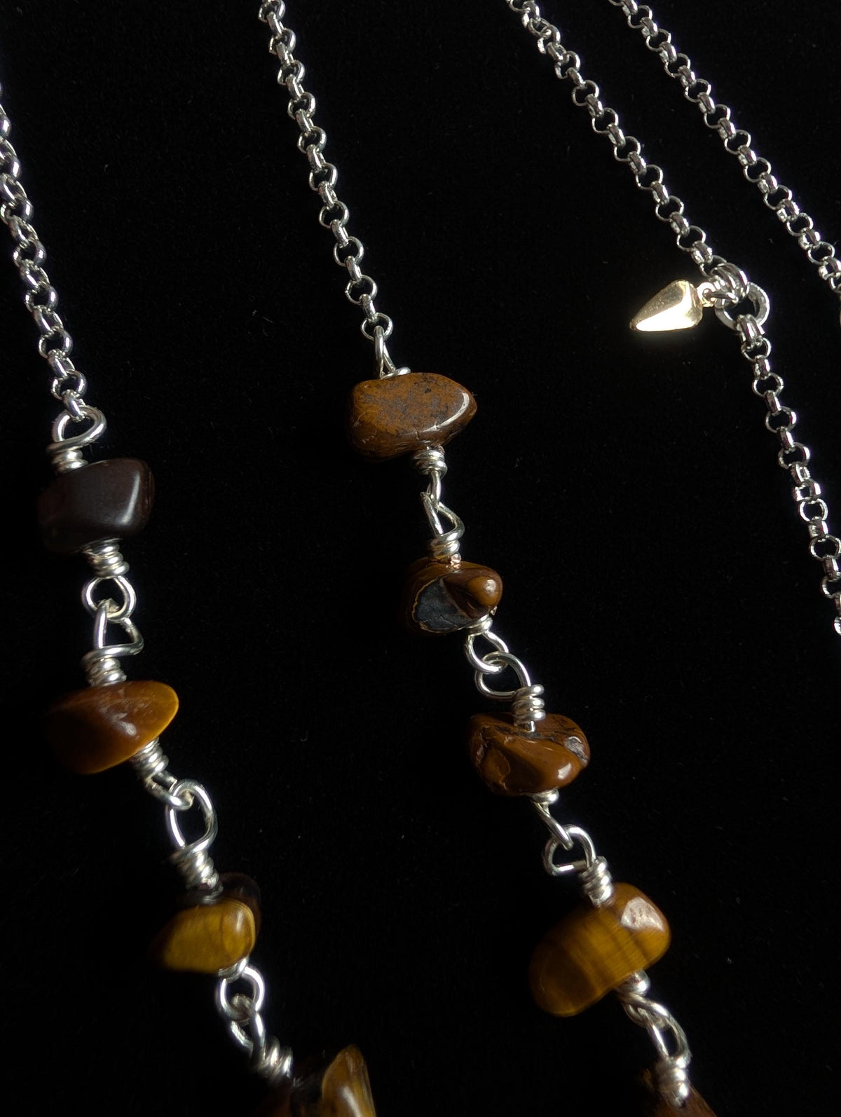 Celestial tiger eye face chain