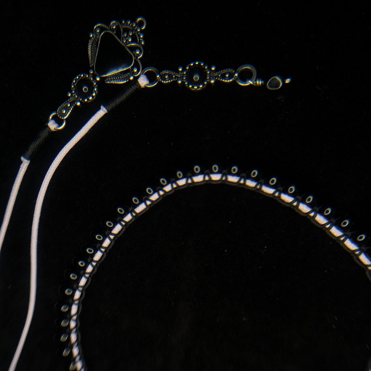 Black onyx choker necklace