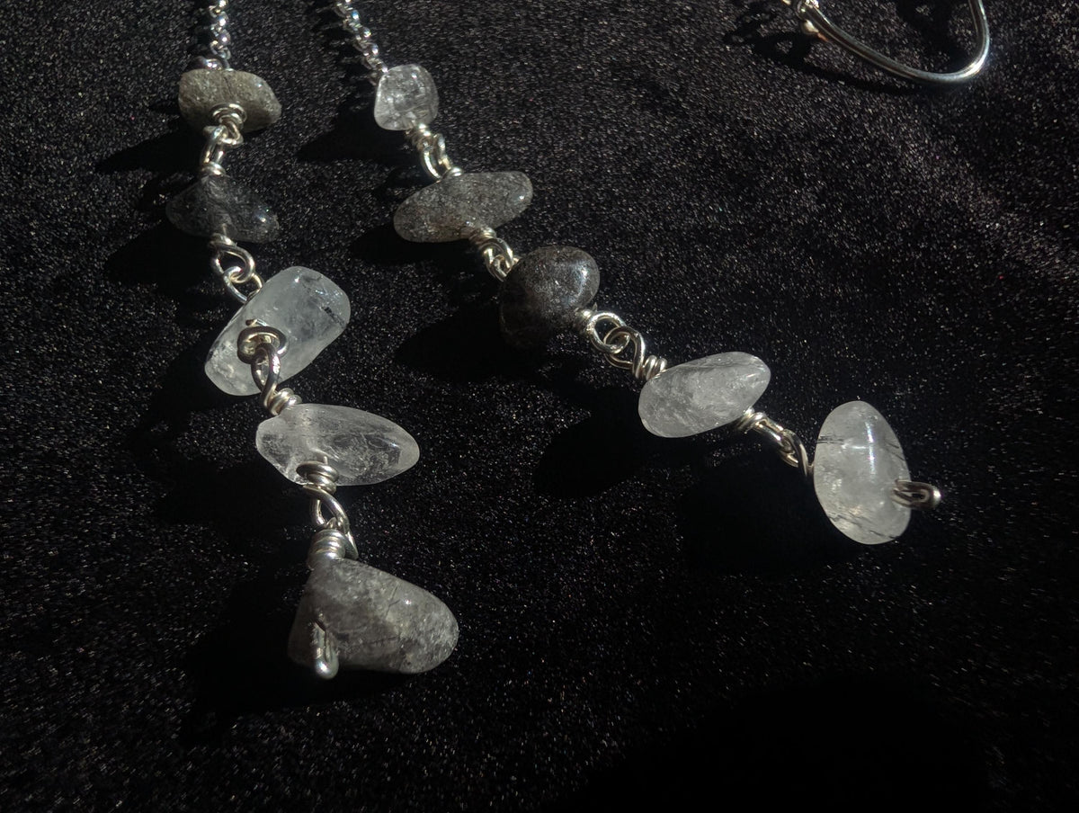 Protective clear quartz face chain