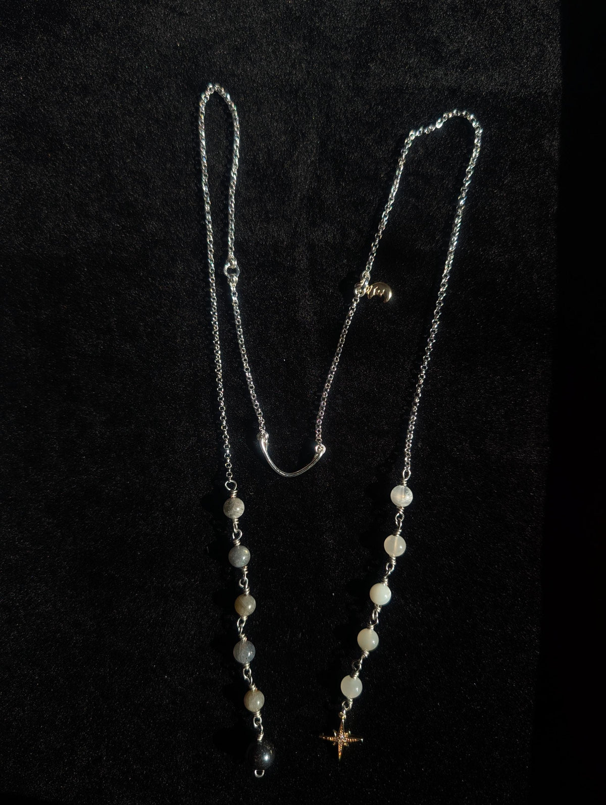 Asymmetrical celestial face chain