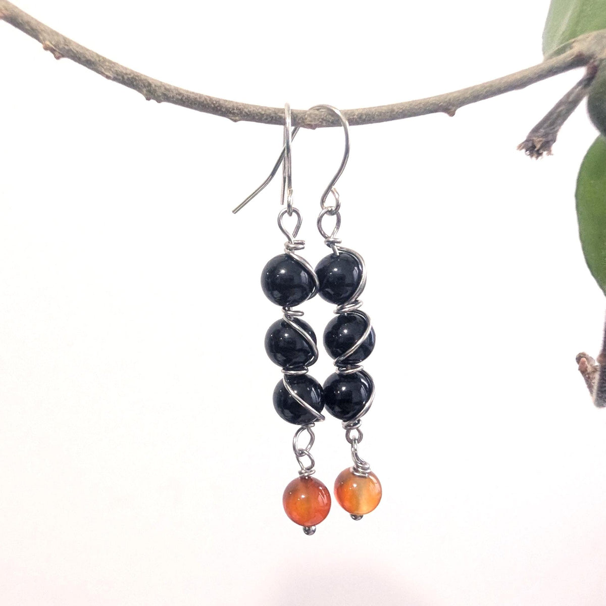 Custom Wire Wrapped Crystal Earrings - single or pair | Small