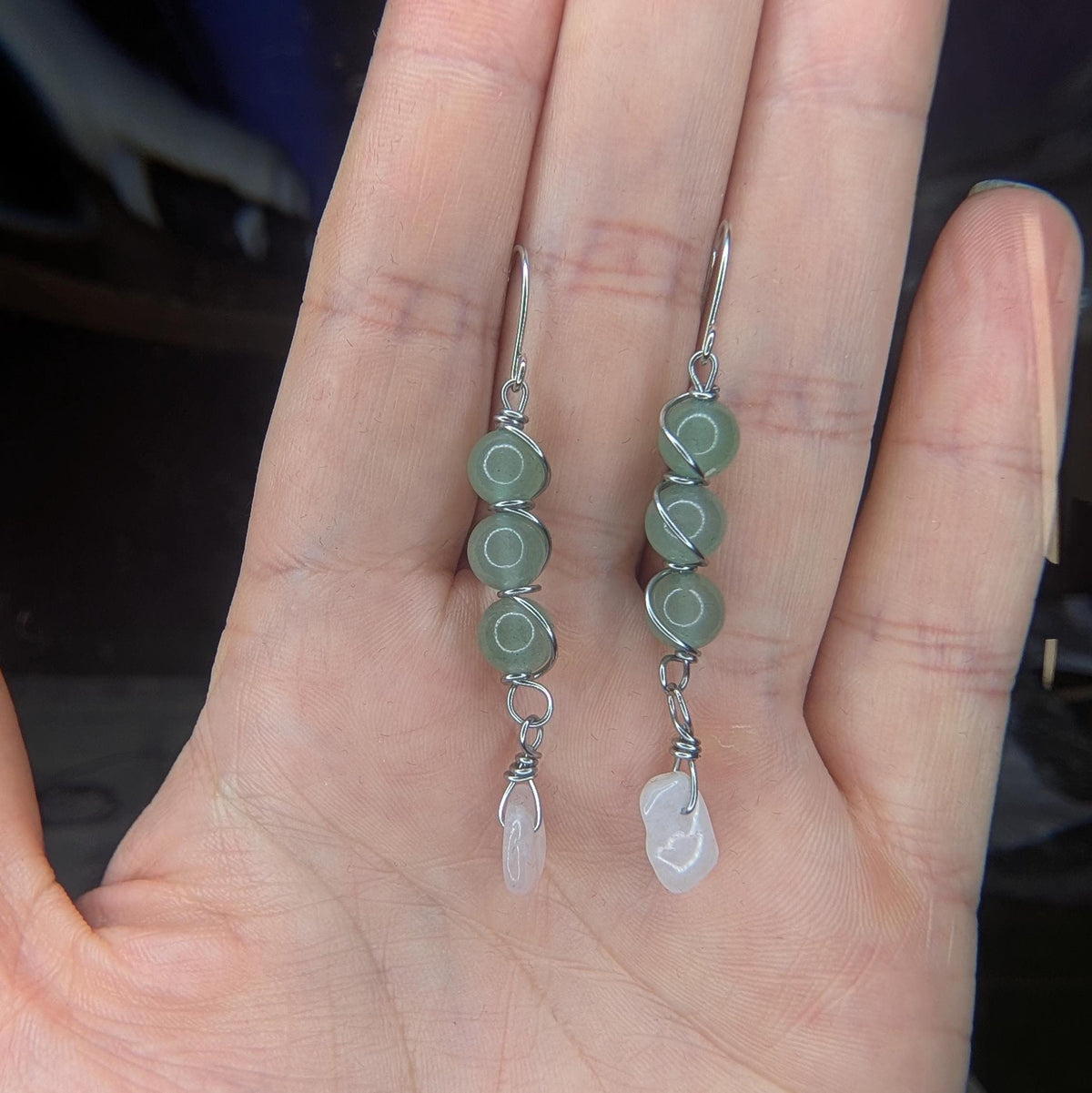 Custom Wire Wrapped Crystal Earrings - single or pair | Small