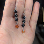 Custom Wire Wrapped Crystal Earrings - single or pair | Small