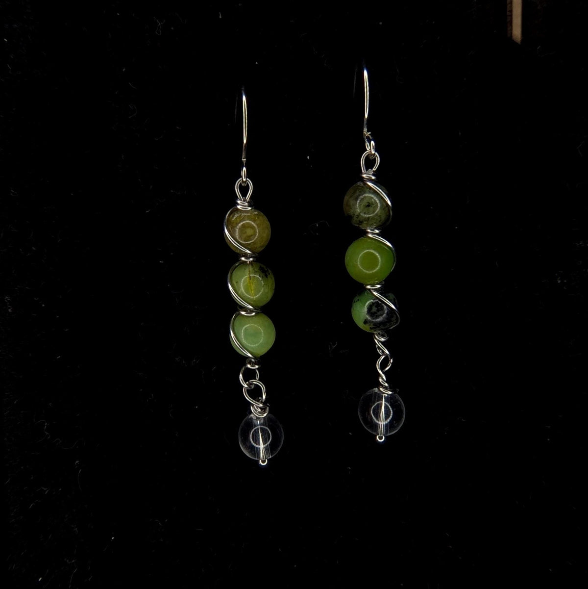 Custom Wire Wrapped Crystal Earrings - single or pair | Small
