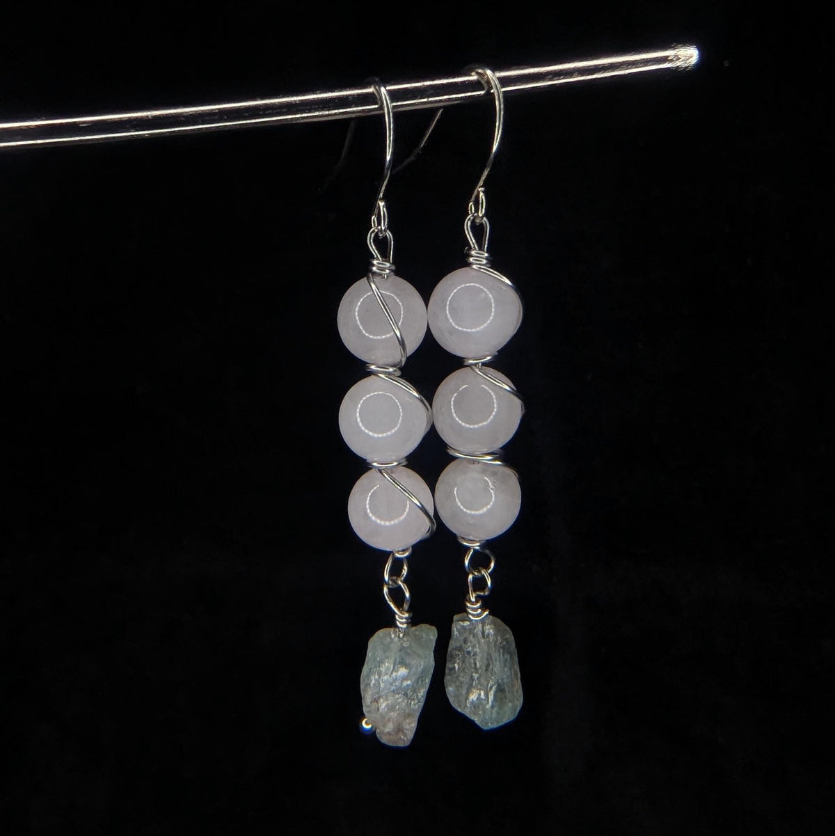 Custom Wire Wrapped Crystal Earrings - single or pair | Large