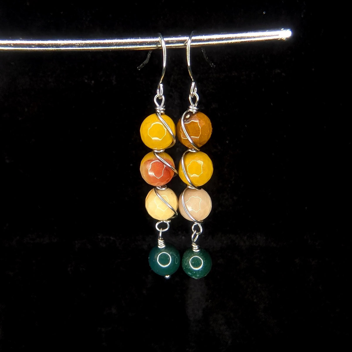 Custom Wire Wrapped Crystal Earrings - single or pair | Large