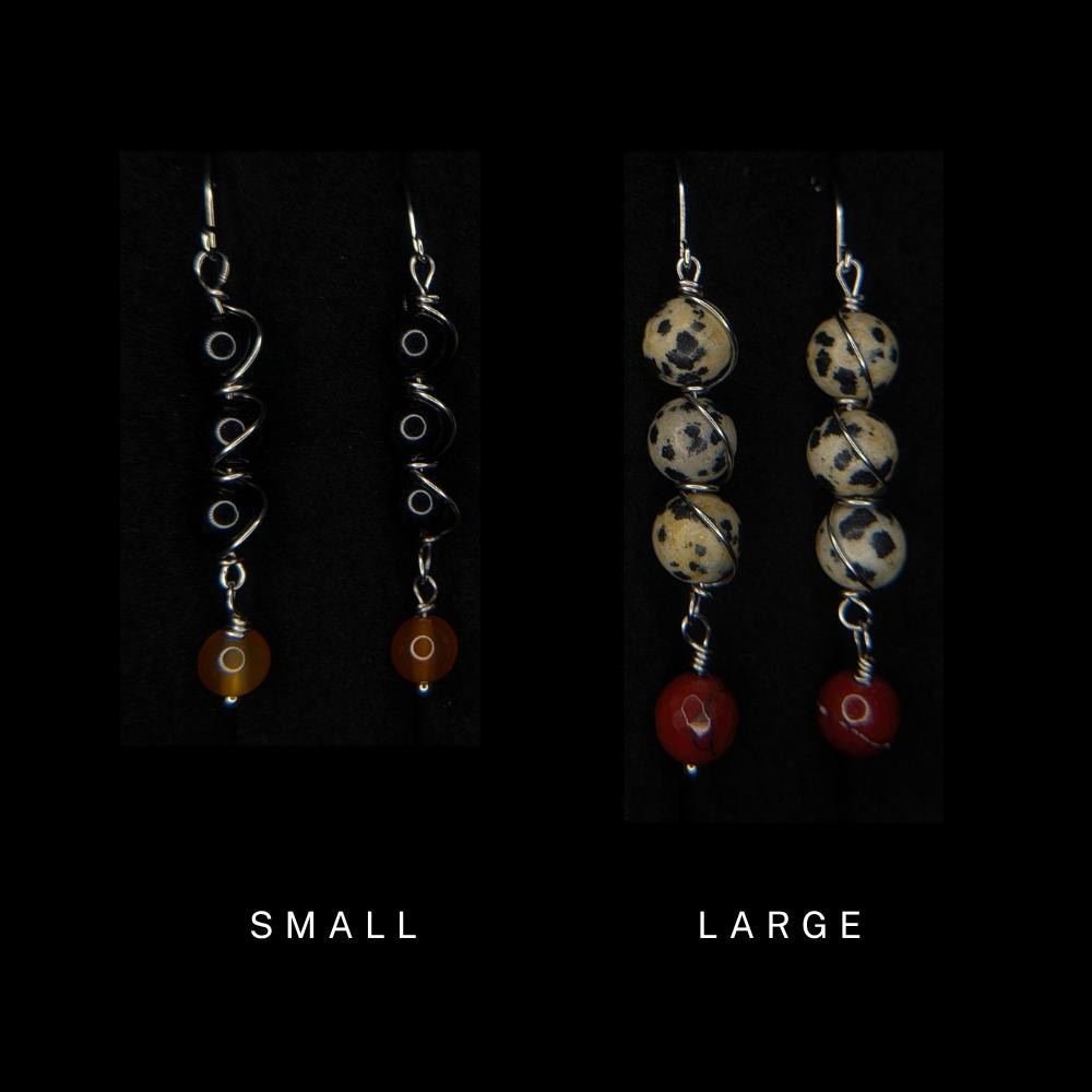 Custom Wire Wrapped Crystal Earrings - single or pair | Small