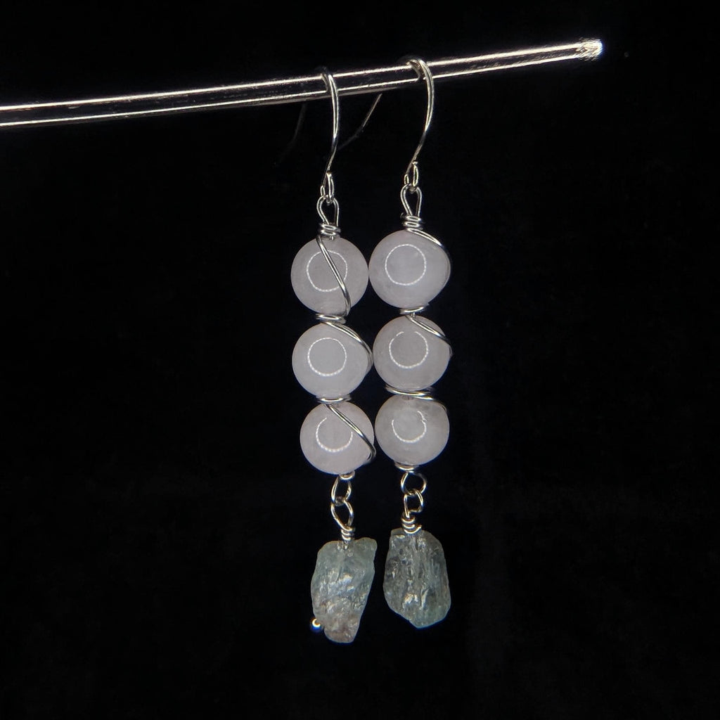 Wire wrapped crystal drop earrings - Choose your pair | Large