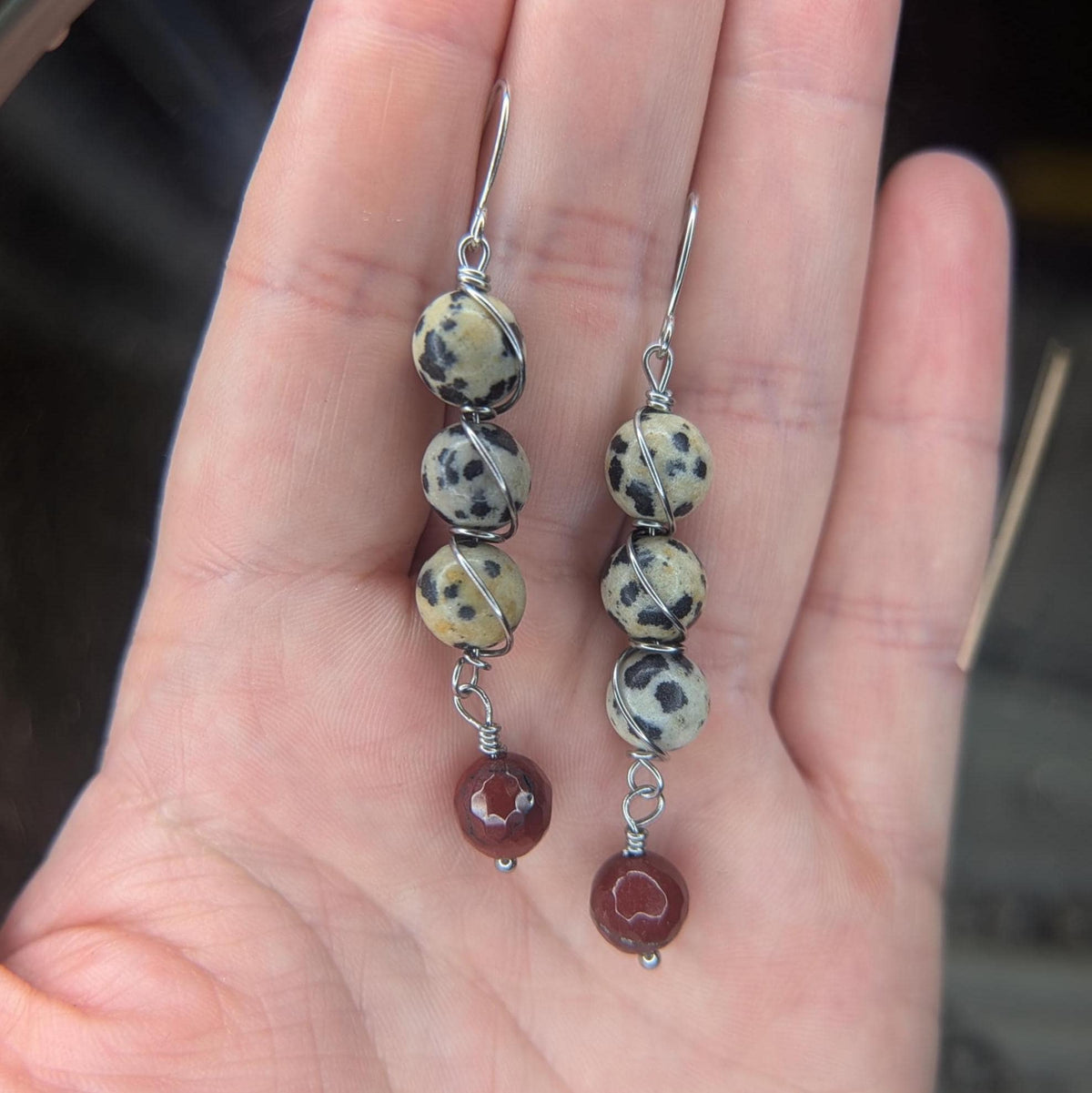 Custom Wire Wrapped Crystal Earrings - single or pair | Large