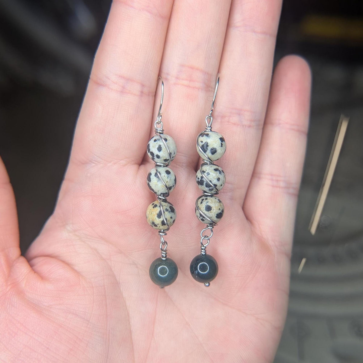 Custom Wire Wrapped Crystal Earrings - single or pair | Large