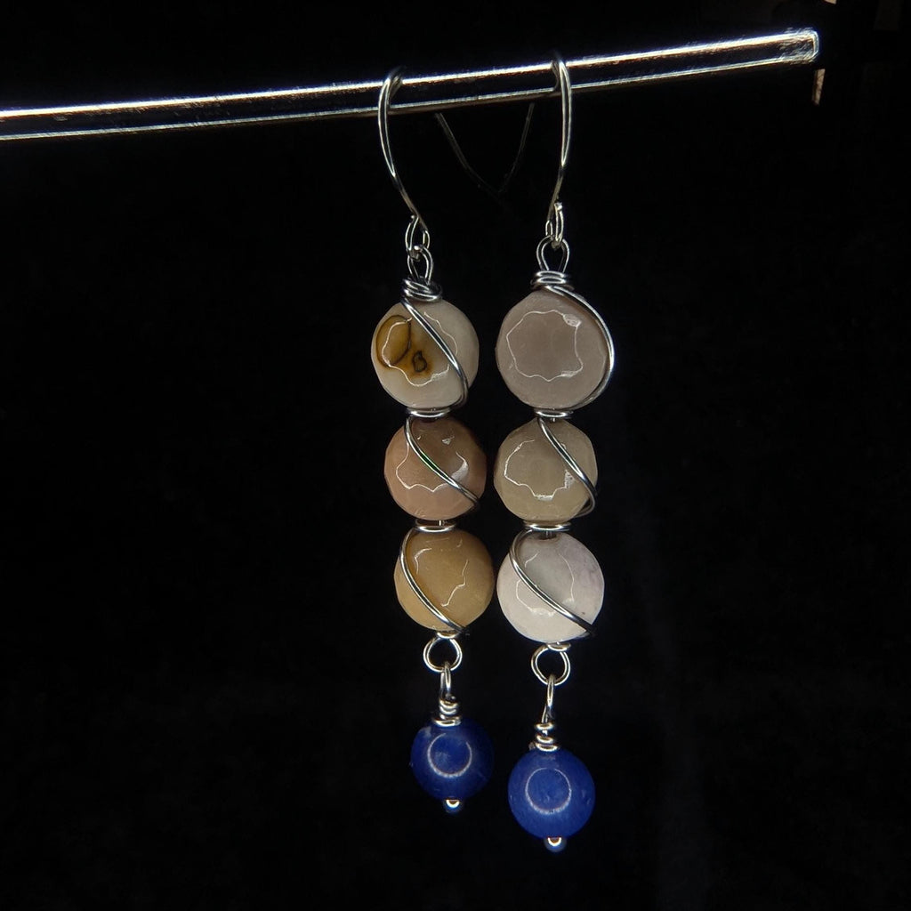 Custom Wire Wrapped Crystal Earrings - single or pair | Large