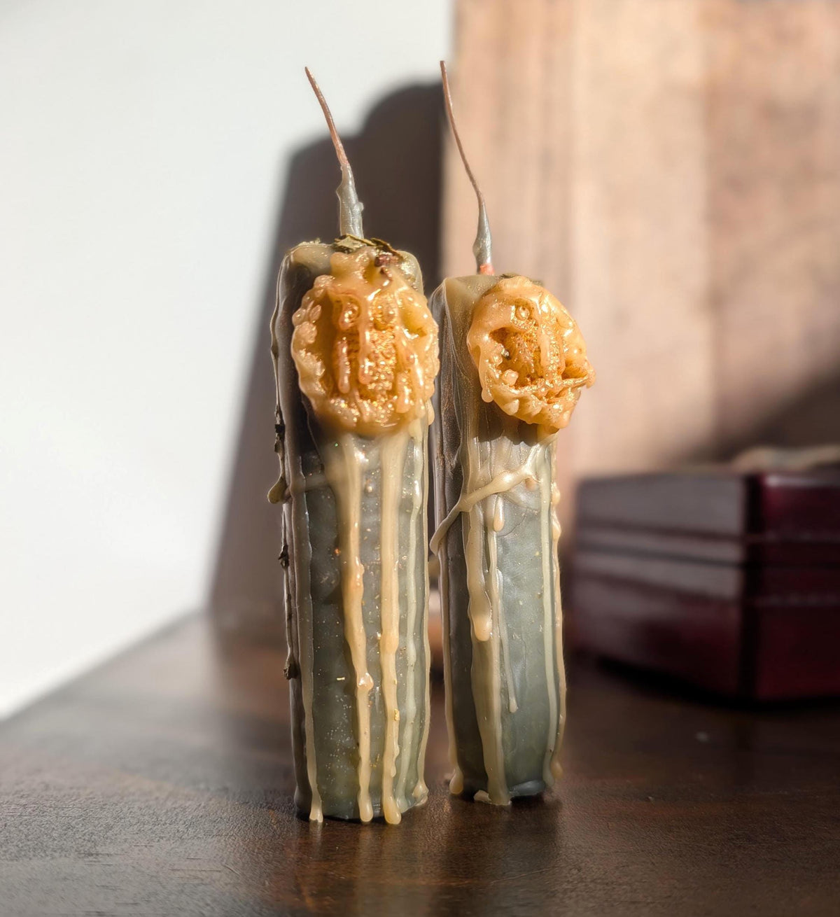 Athena devotion candle | Goddess altar beeswax candle