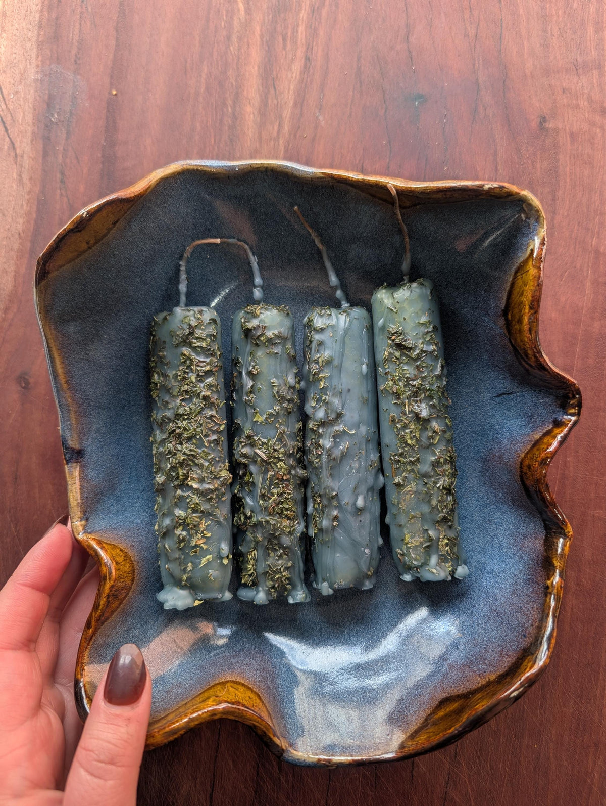 Clear Mind ritual beeswax candle | Mental clarity altar candle