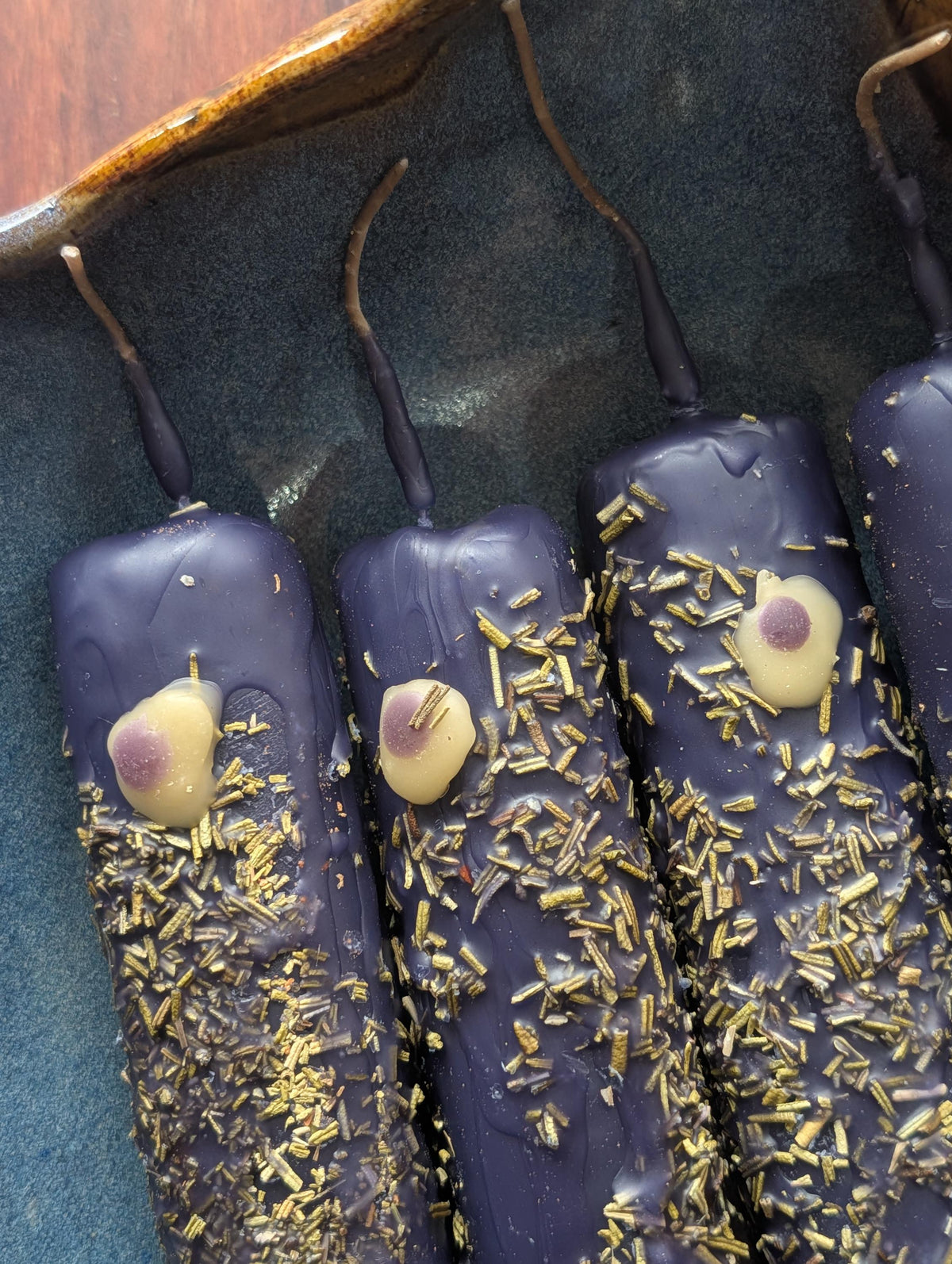 Evil eye hex removal ritual beeswax candle | Uncrossing altar candle