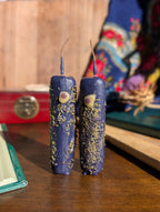 Evil eye hex removal ritual beeswax candle | Uncrossing altar candle