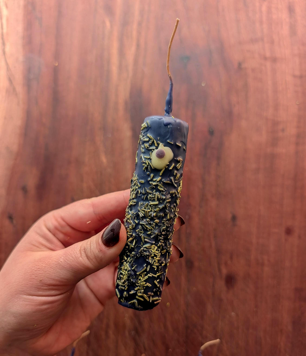 Evil eye hex removal ritual beeswax candle | Uncrossing altar candle