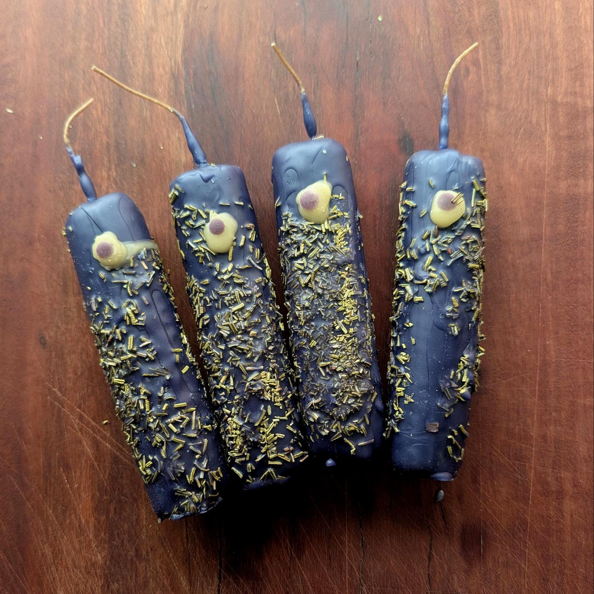 Evil eye hex removal ritual beeswax candle | Uncrossing altar candle
