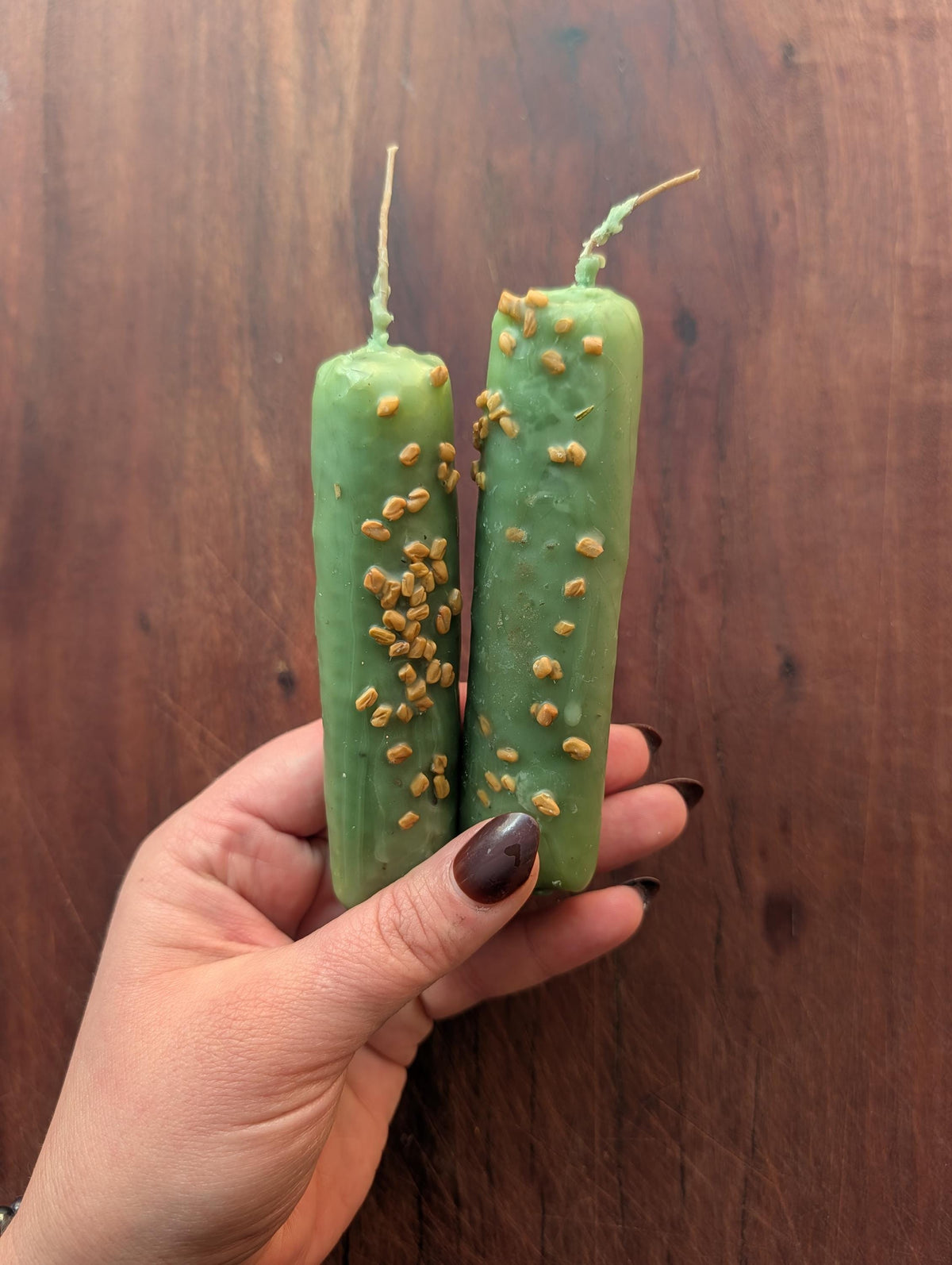 Good luck success ritual beeswax candle | Career altar candle