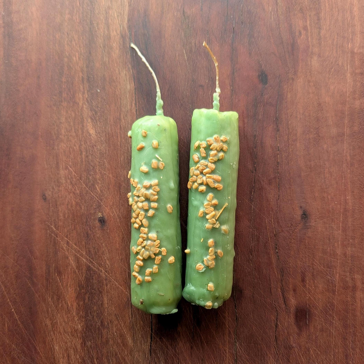 Good luck success ritual beeswax candle | Career altar candle