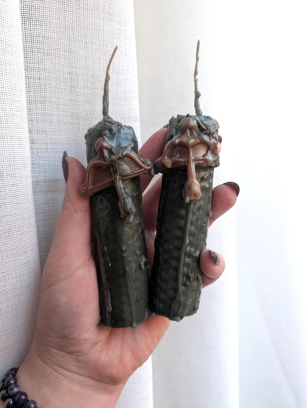 Artemis devotion candle | Goddess altar beeswax candle