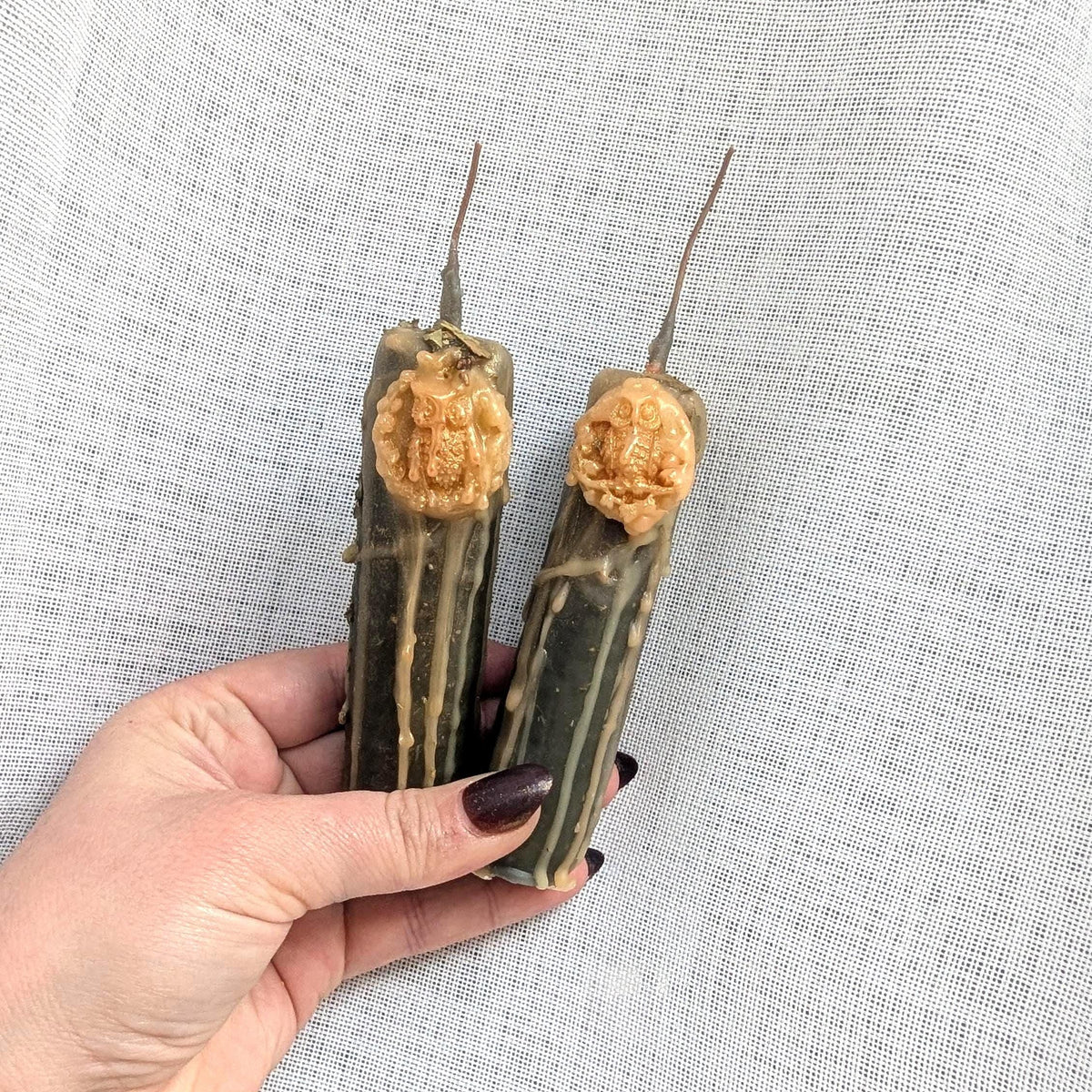 Athena devotion candle | Goddess altar beeswax candle