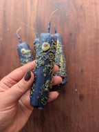 Evil eye hex removal ritual beeswax candle | Uncrossing altar candle