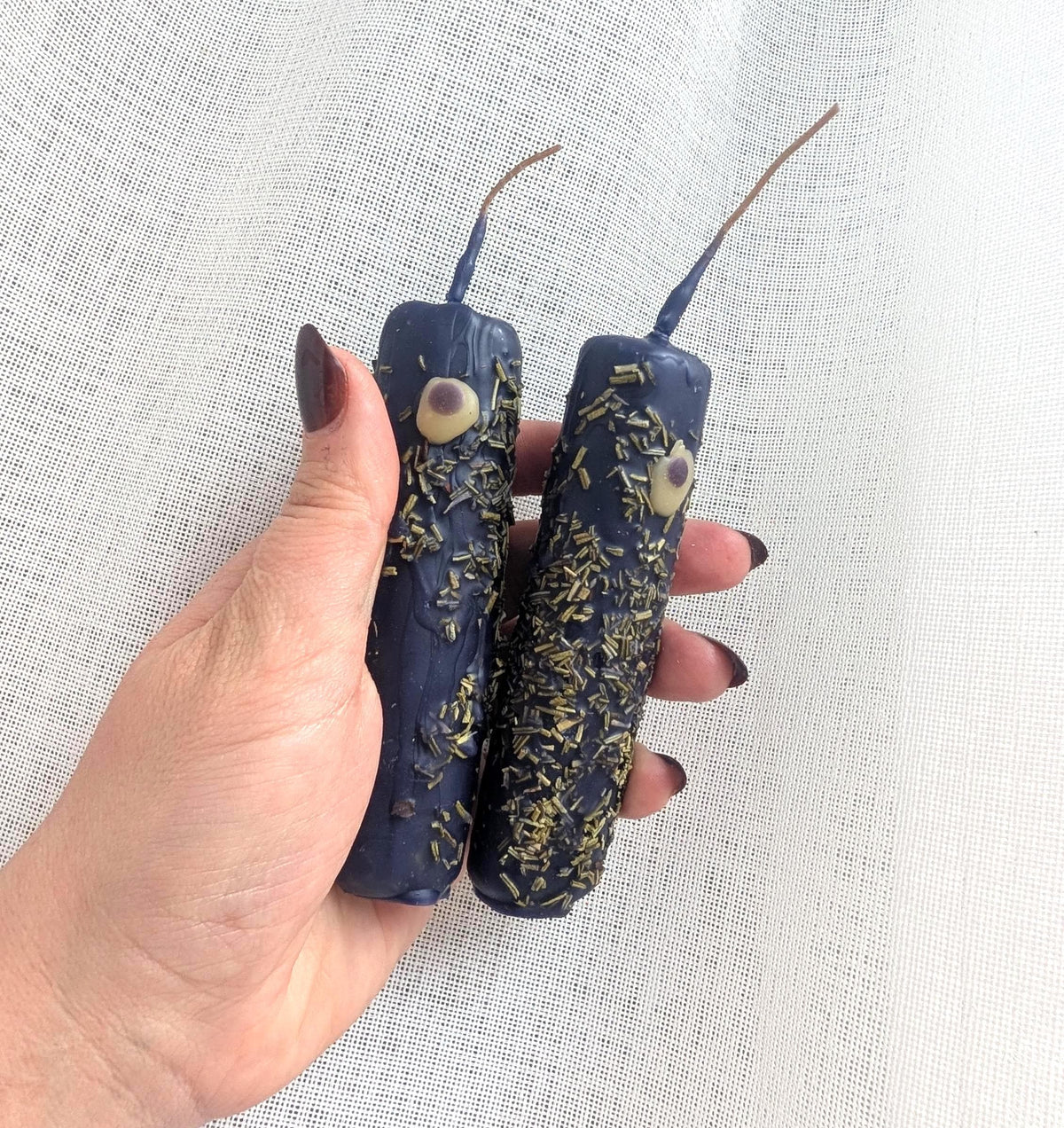 Evil eye hex removal ritual beeswax candle | Uncrossing altar candle