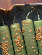 Good luck success ritual beeswax candle | Career altar candle