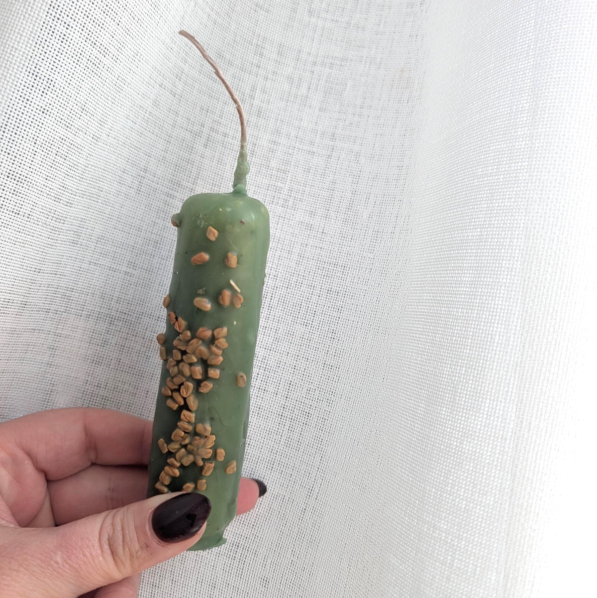 Good luck success ritual beeswax candle | Career altar candle