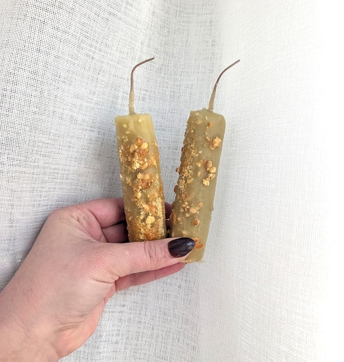 New Beginnings ritual beeswax candle | Transition altar candle