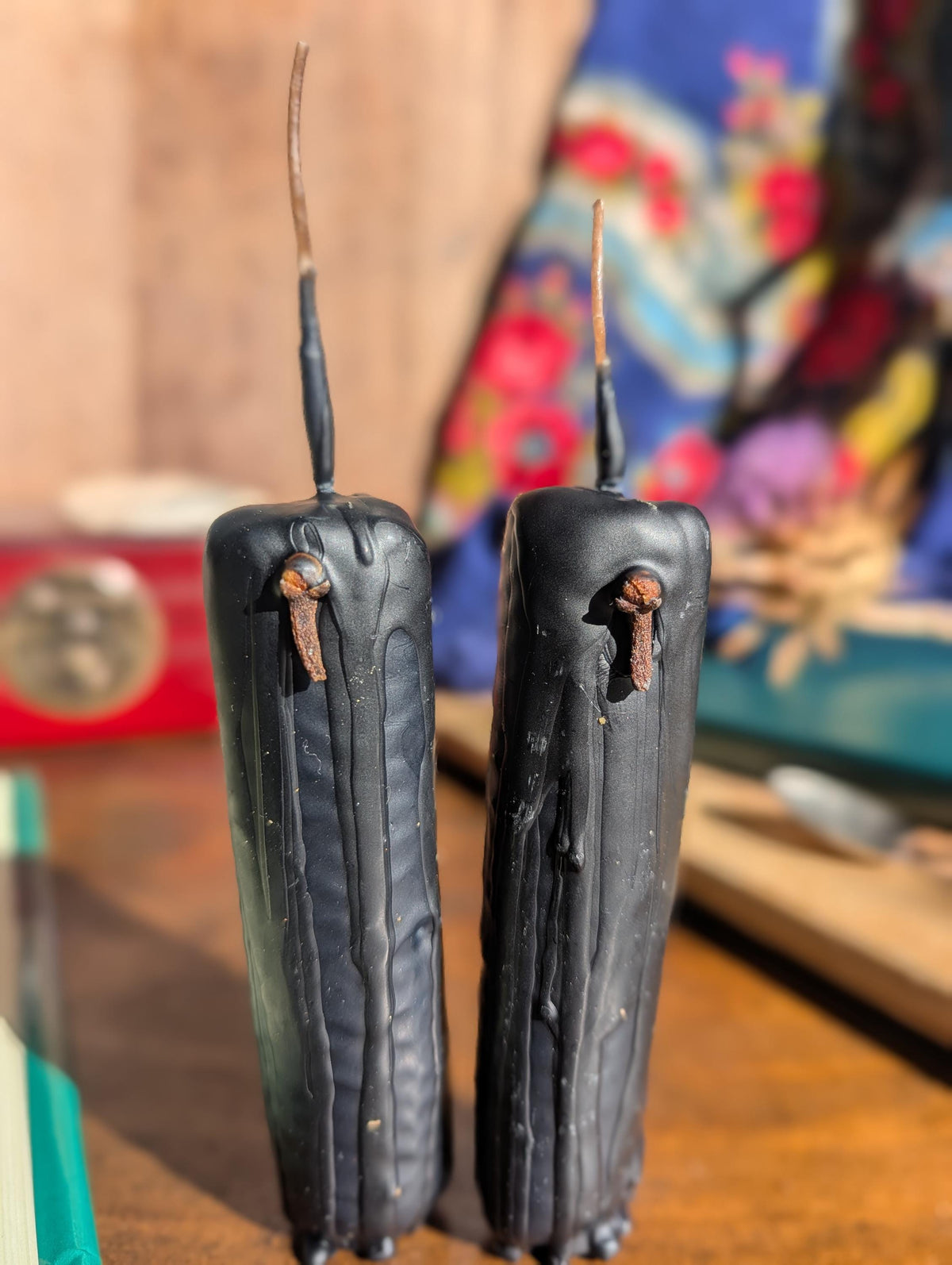 Witch's ward ritual beeswax candle | Protection altar candle