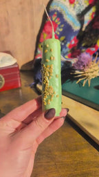 Good luck success ritual beeswax candle | Career altar candle