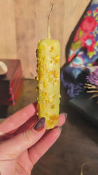 New Beginnings ritual beeswax candle | Transition altar candle