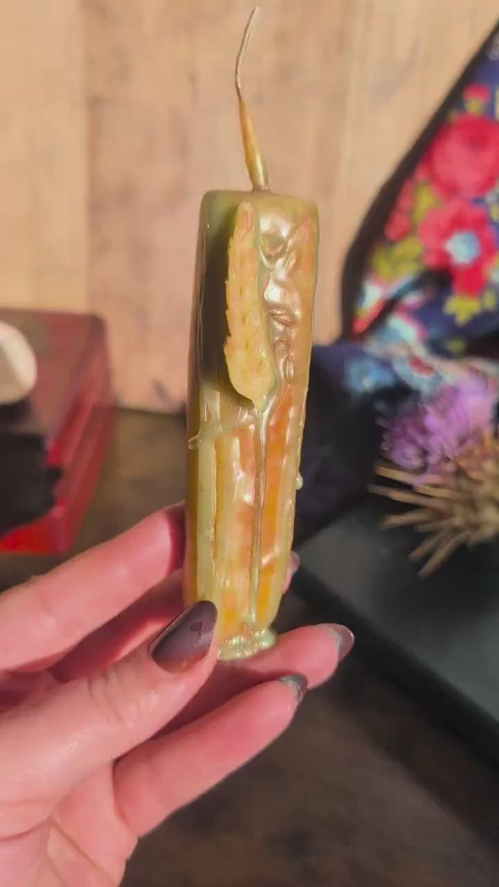 Demeter devotion candle | Goddess altar beeswax candle