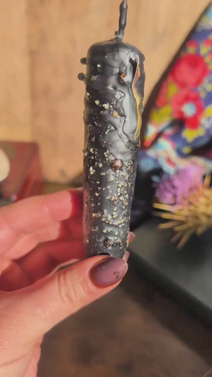 Banishing ritual beeswax candle | Altar cleansing candle