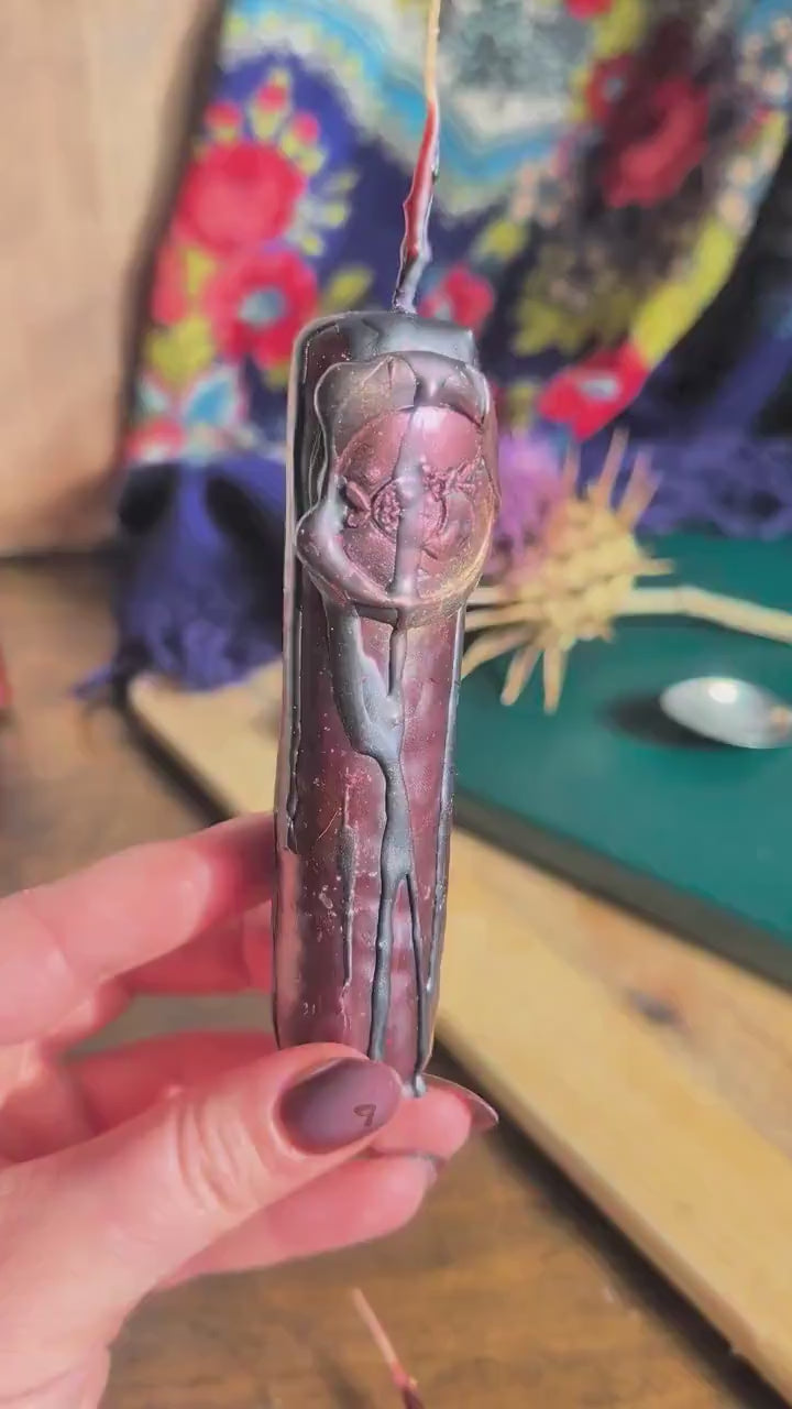 Persephone devotion candle | Goddess altar beeswax candle