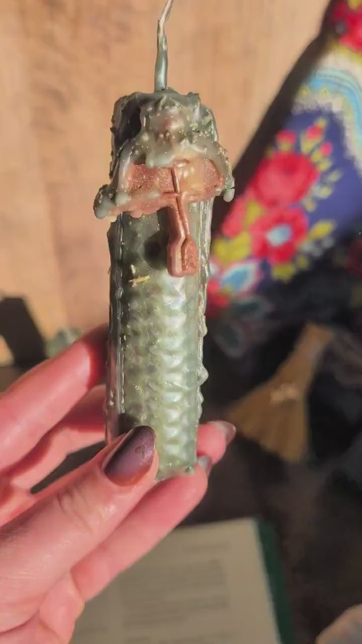 Artemis devotion candle | Goddess altar beeswax candle